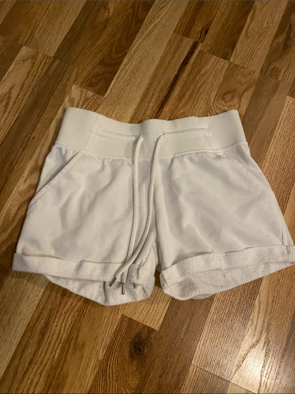 Champion White Drawstring Shorts